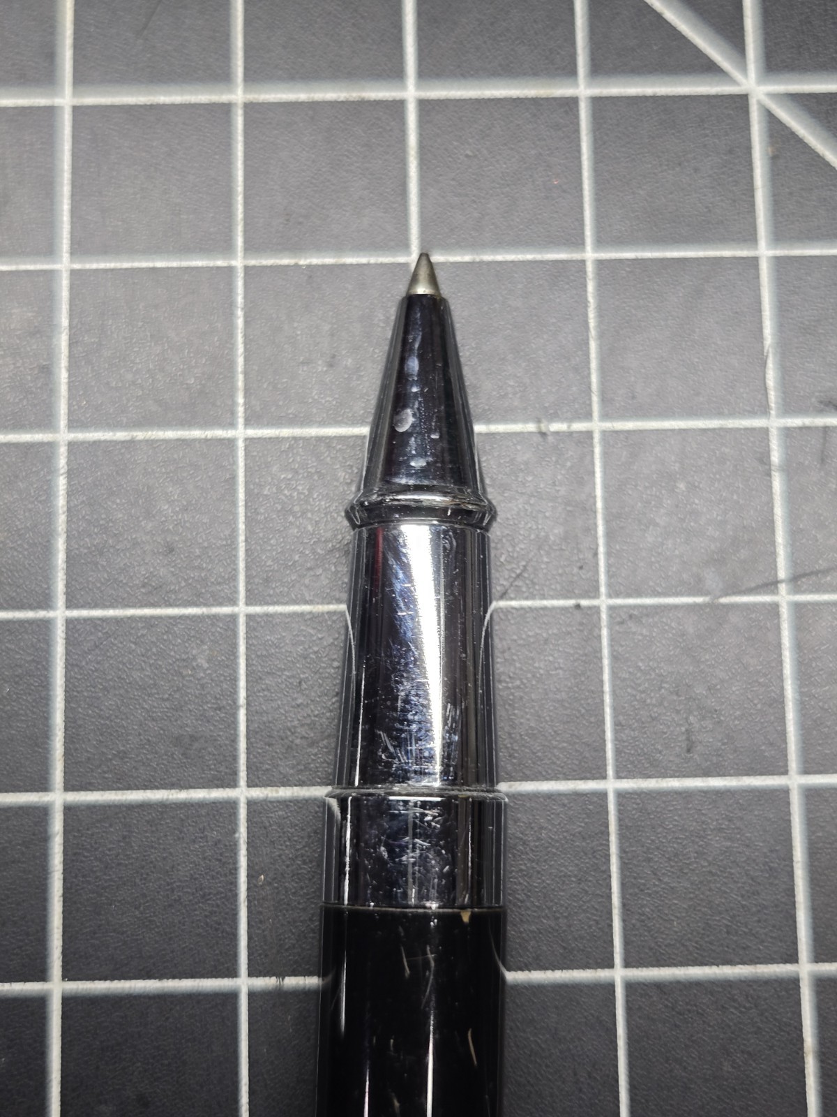 Montecristo Ballpoint Pen Built-in Twist Cigar Hole Punch Black Enamel
