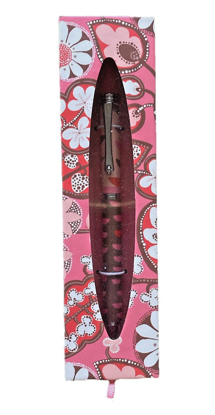 Vera Bradley Ball Point Pen BLUSH PINK New in Original Floral Box Black Ink NEW!
