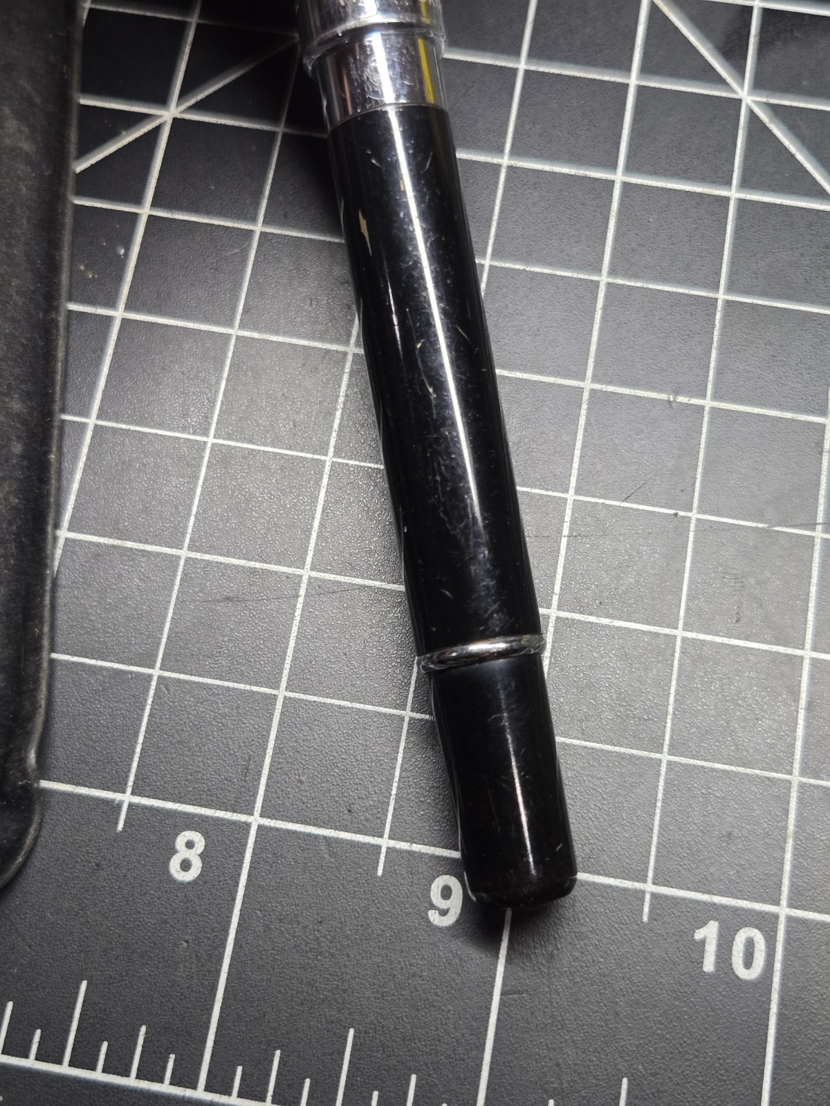 Montecristo Ballpoint Pen Built-in Twist Cigar Hole Punch Black Enamel