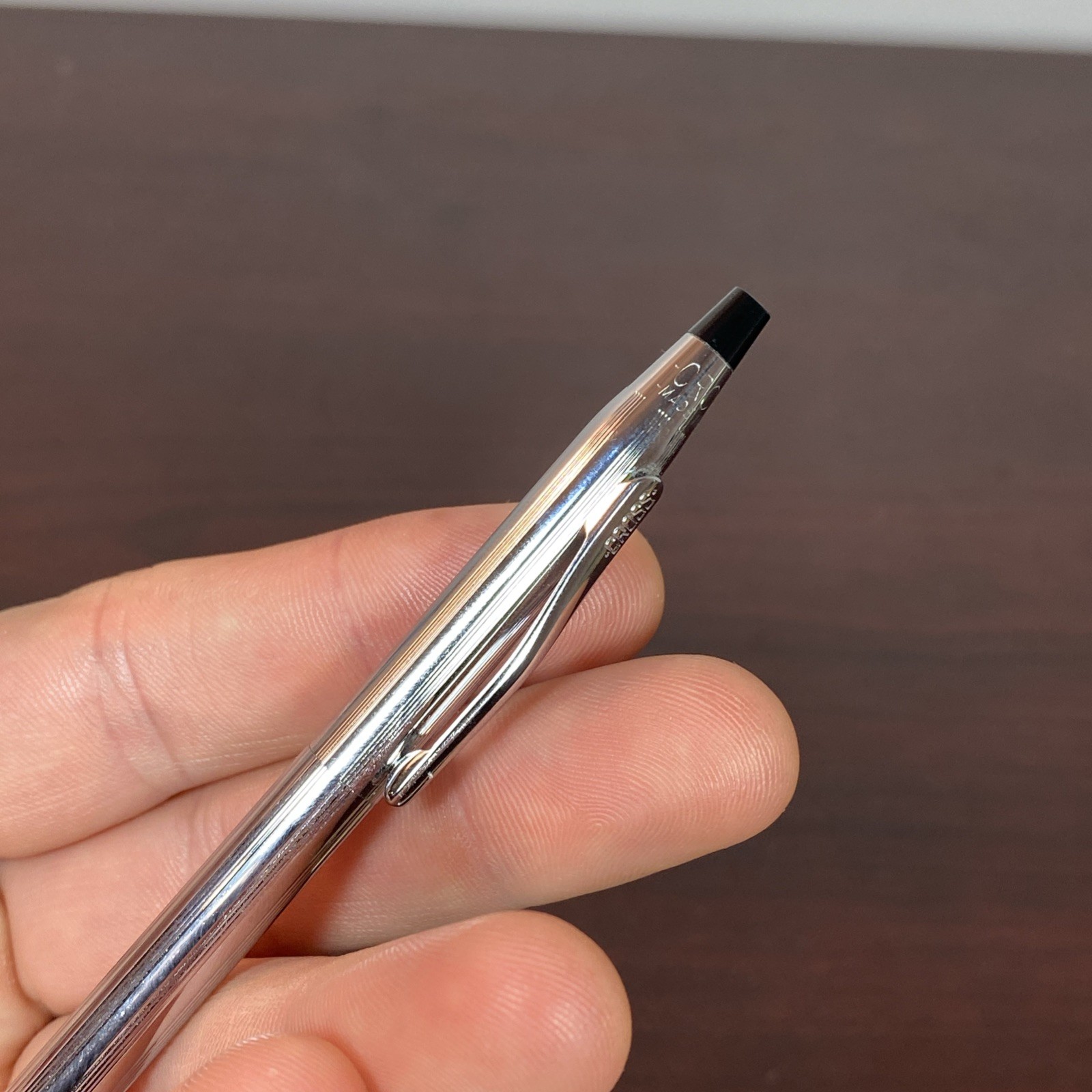 Cross Chrome Pen Pencil VINTAGE Engraved Mono Name LEO GIFT BIRTHDAY FATHERS DAY