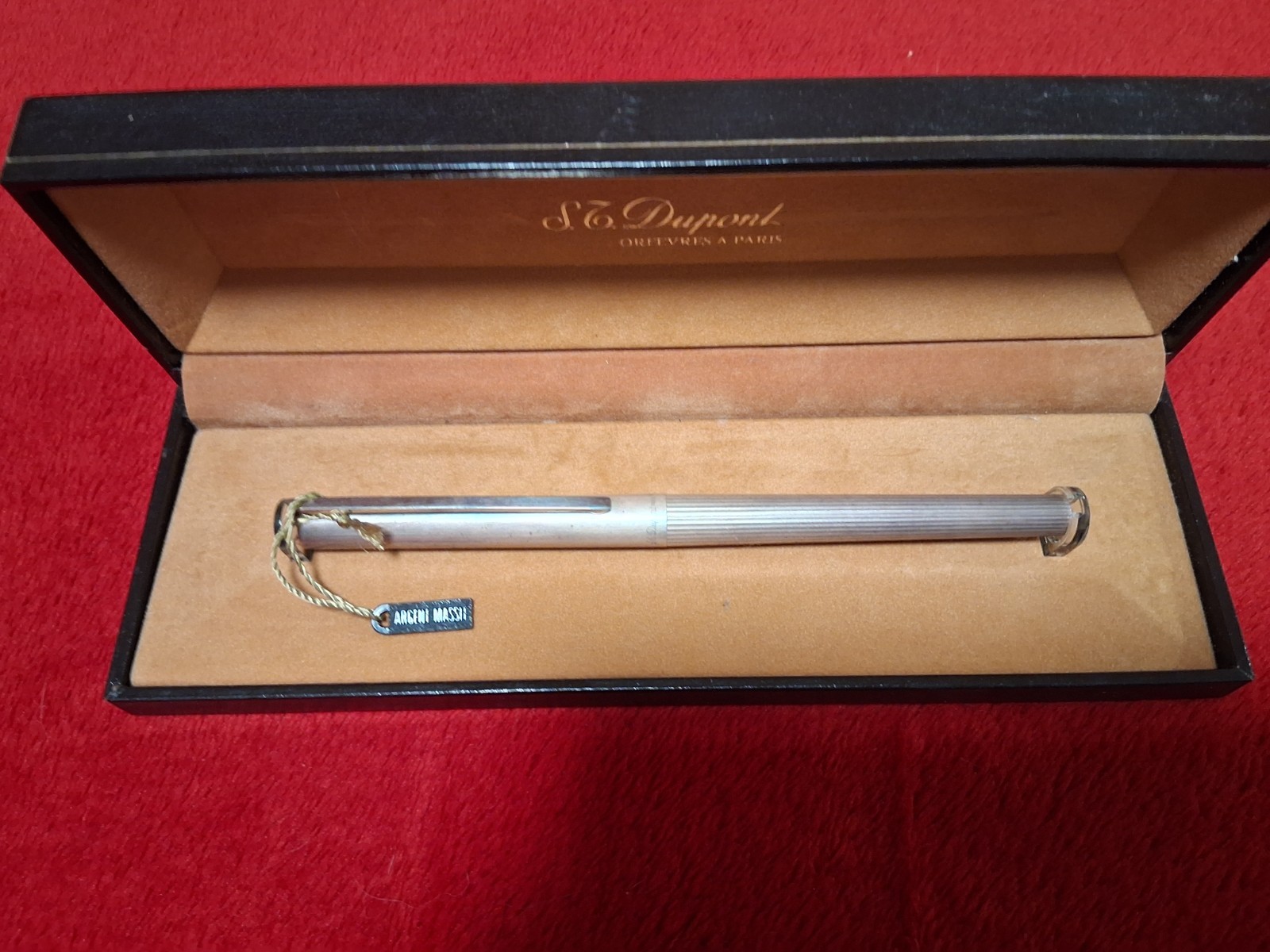 Rare Vintage S.T.Dupont Orfevres A Paris 925 Solid Silver Pen SN E9FT3A