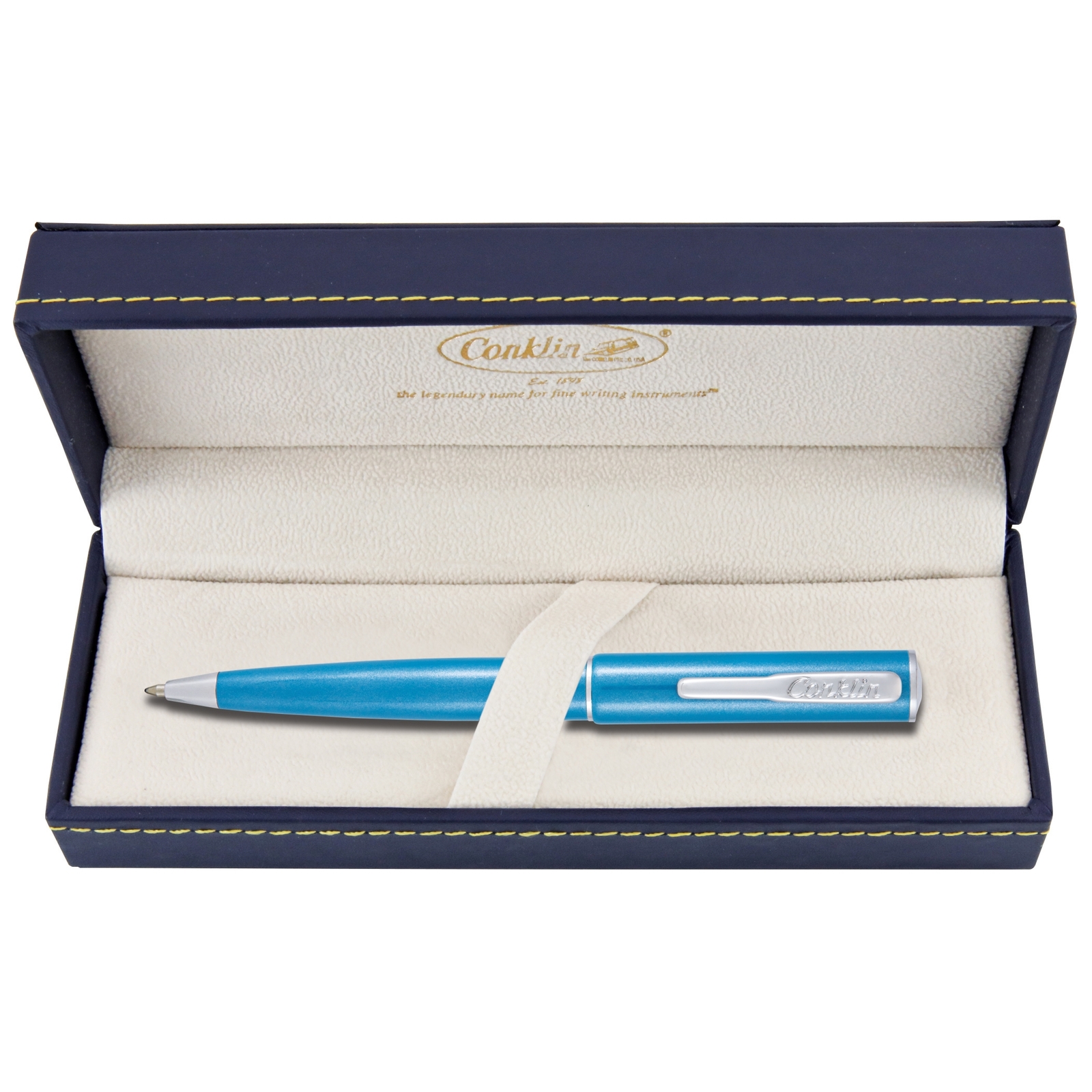Conklin Coronet Ballpoint Pen – Turquoise, With Medium Tip (CK71845)