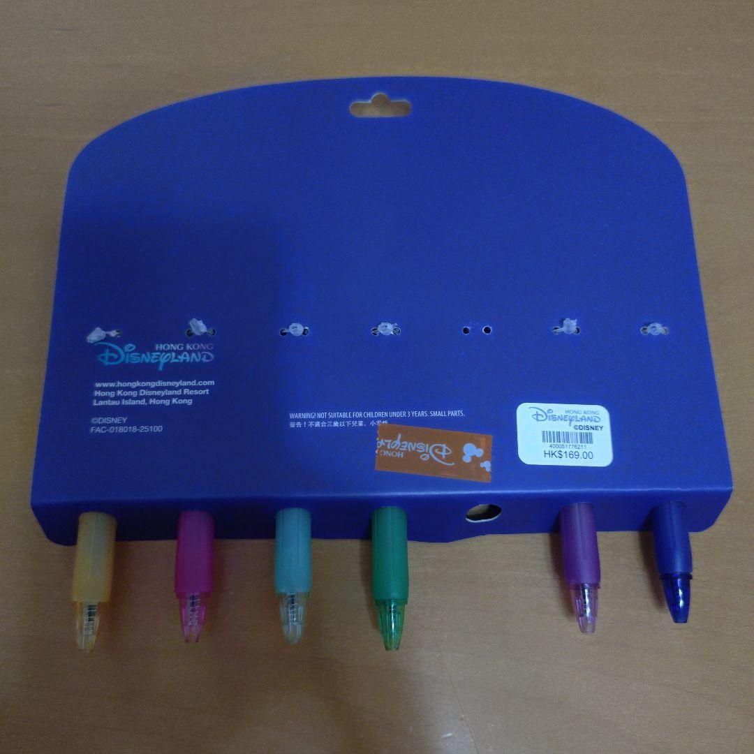 Hong Kong Disneyland ballpoint pen set of 6 #3c437d