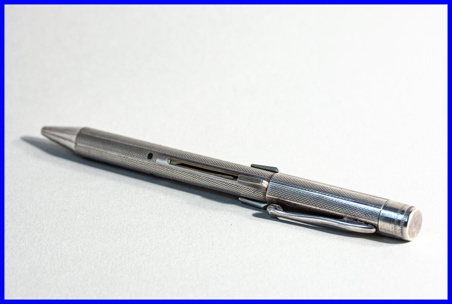 FEND Silver Plated 4 color Ballpoint pusher pen / 1960s GERMAN DESIGN Classic