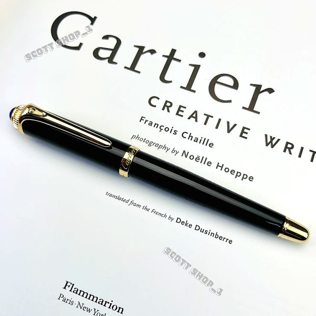 CARTIER Black Gold Composite Rollerball Pen Executive AD VIP Gift Rare