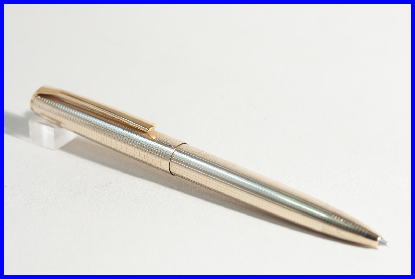1971s PELIKAN 60 Ballpoint Pen Cross Hatch Design ROLLED GOLD