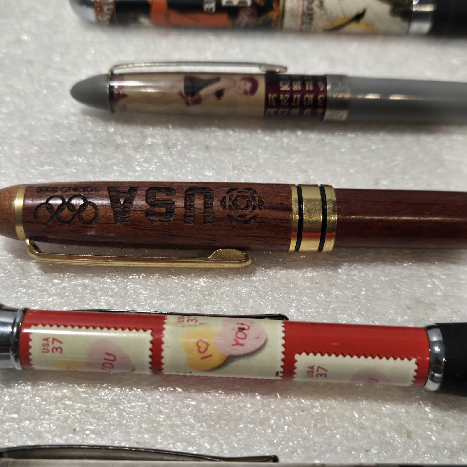 Collection of 20 Vintage Advertising and Novelty Pens Ballpoint Ink Pen Pencil