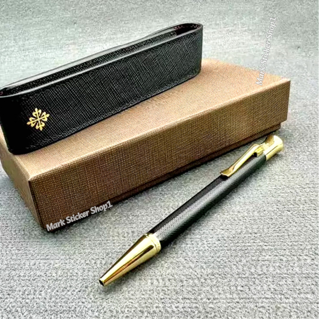 HOT Patek Philippe Style Ballpoint Pen Black Gold Luxury Gift Box Set,New In Box