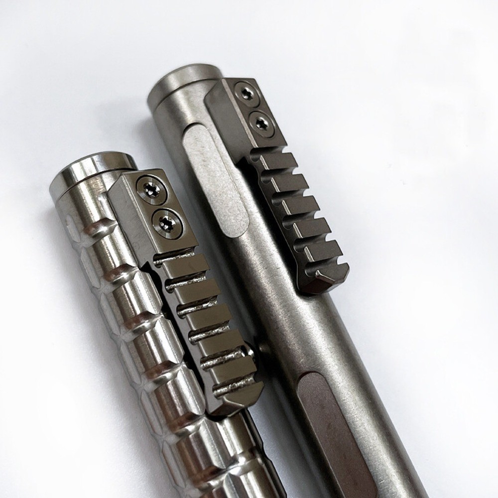 Titanium Alloy Mini Ballpoint Pen Bolt Action EDC Pocket Signature Pen Outdoor