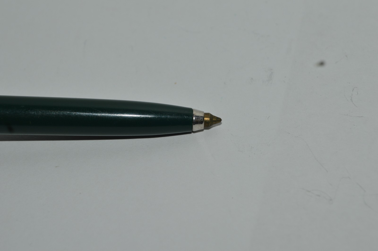 UNIPECO Ballpoint Pen Dark Green Square Clicker Light Used Circa 1960’s Tested
