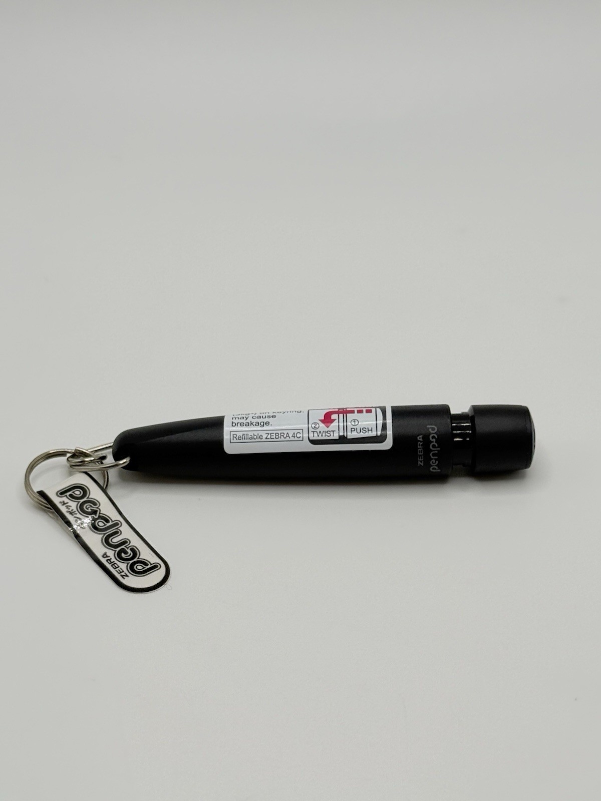 Zebra Penpod Mini Keychain Pen W/original tags, Needs Ink Made In Japan
