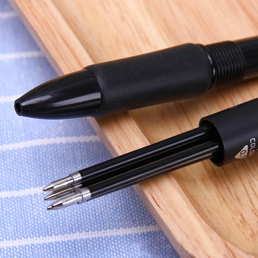 1pc 4 Colors 0.7mm Multicolor Ballpoint Pen Refill Retractable Fine Point Pens