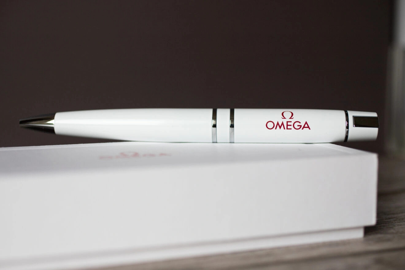OMEGA White Silver Pen Official Timekeeper Collectible Branded Accessory