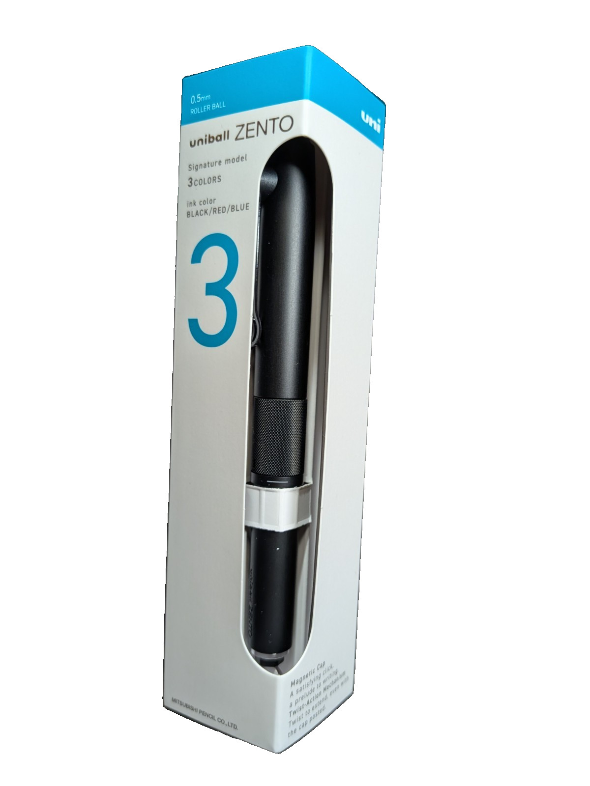 DDP/Uniball ZENTO Signature 3-Color Roller Pen 0.5mm/Magnetic Cap/Japan