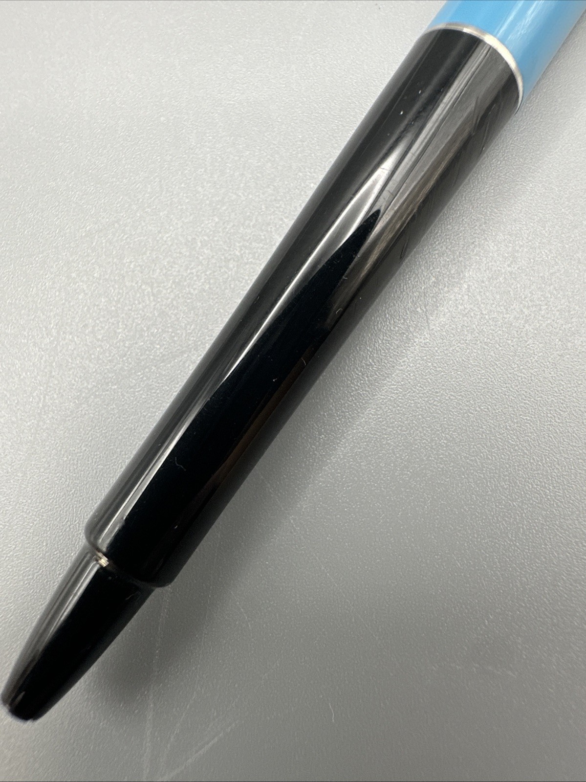 VTG Paper Mate Powerpoint Ball Pen Turquoise Black Double Heart Tu Tone 1328