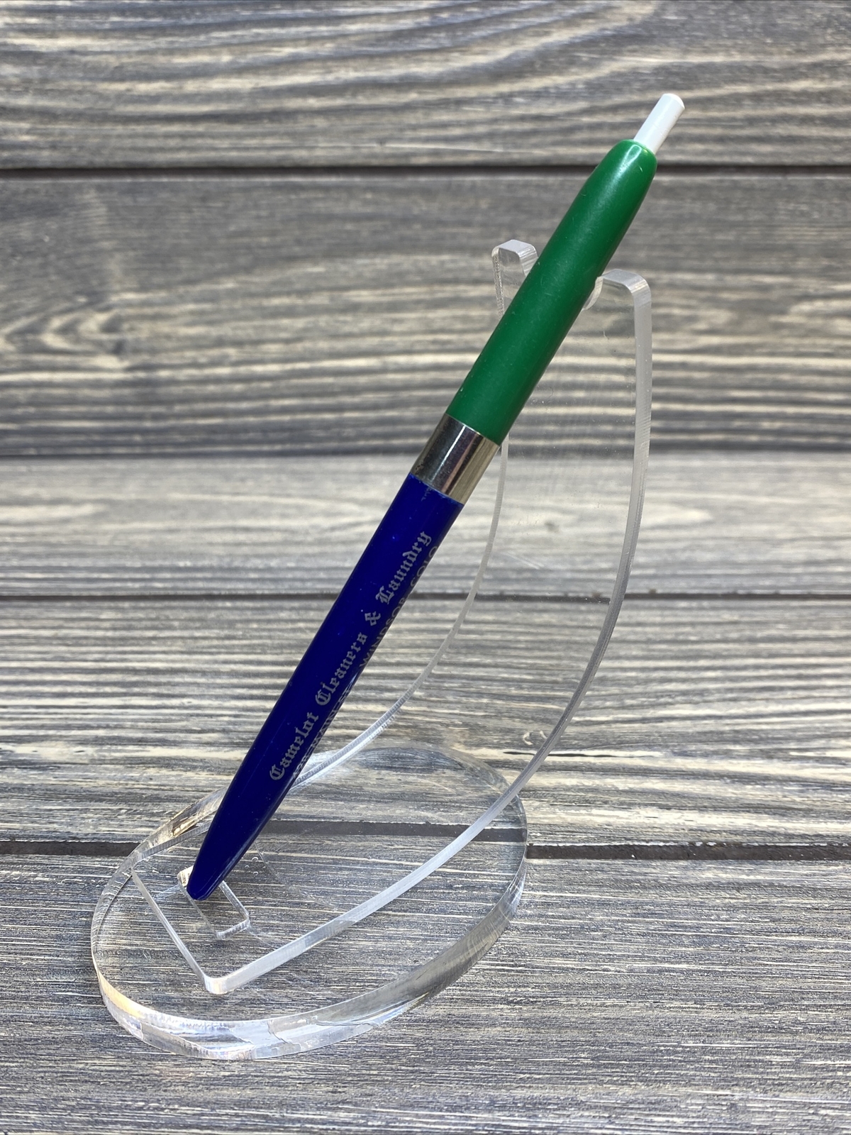 Vintage Pen Camelot Cleaners And Laundry Windsor Colorado Blue And Green￼￼