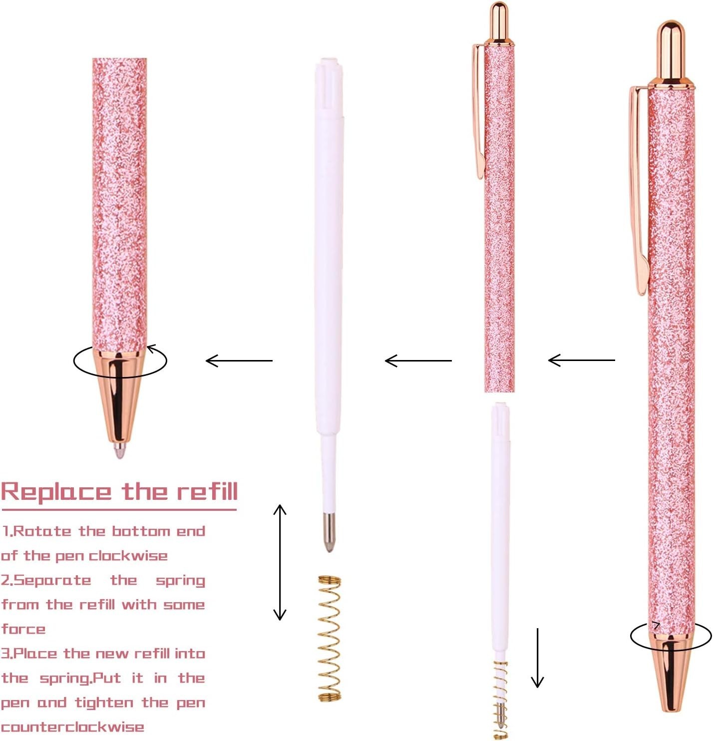 Luxury Retractable Ballpoint Pens – 4 Pcs Set, Waterproof Black Ink for All Ages