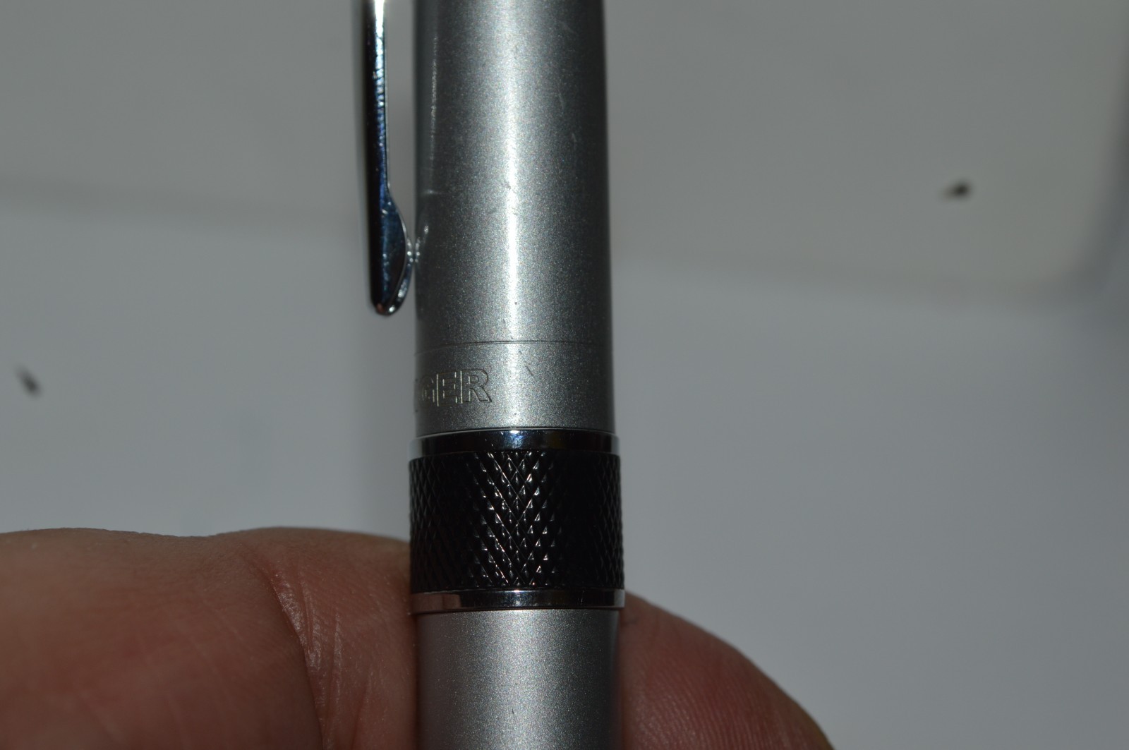 WENGER Ballpoint Pen Silver & Black Color Chrome Trim Twist Action 1990s