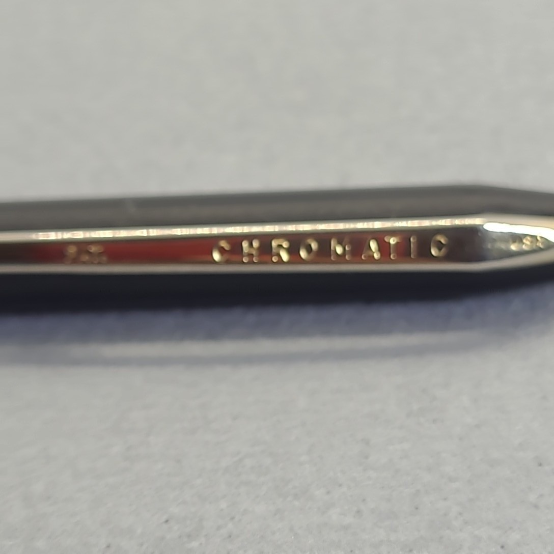 Vintage Chromatic Pen Black Matte Twist Ballpoint USA Pat Gold Trim
