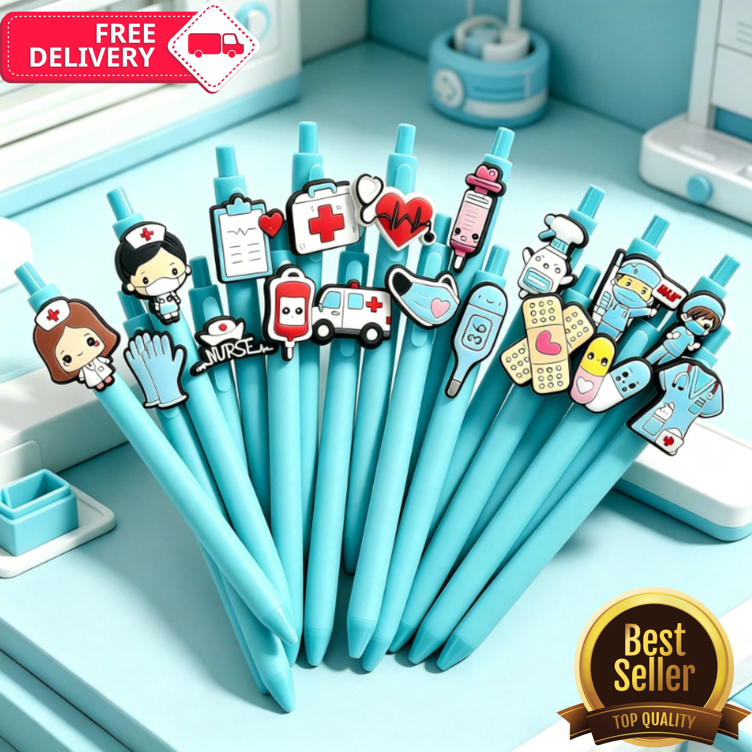 Ballpoint Pens Medical Design 1.0mm Office Desk Record Writing Set Nurse Doctor