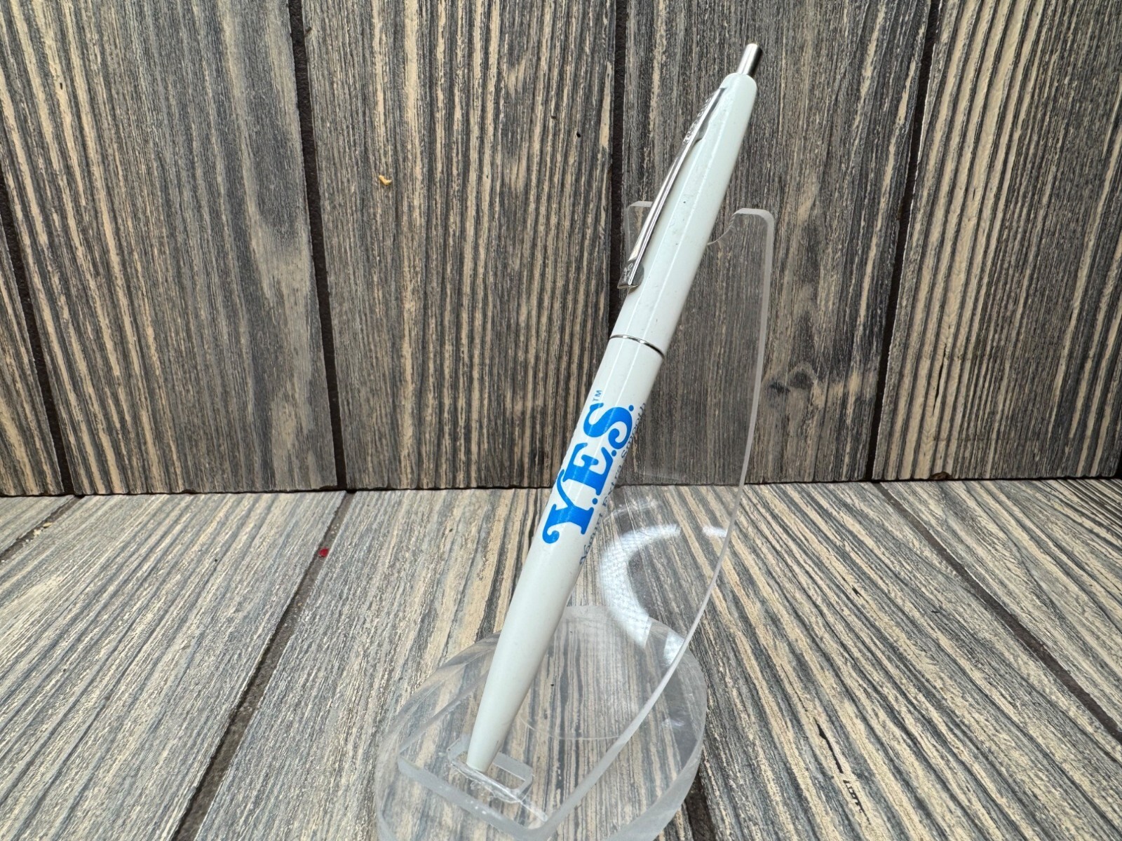 Yes Yogurt Extra Smooth Retractable Ballpoint Pen In White & Blue Ink