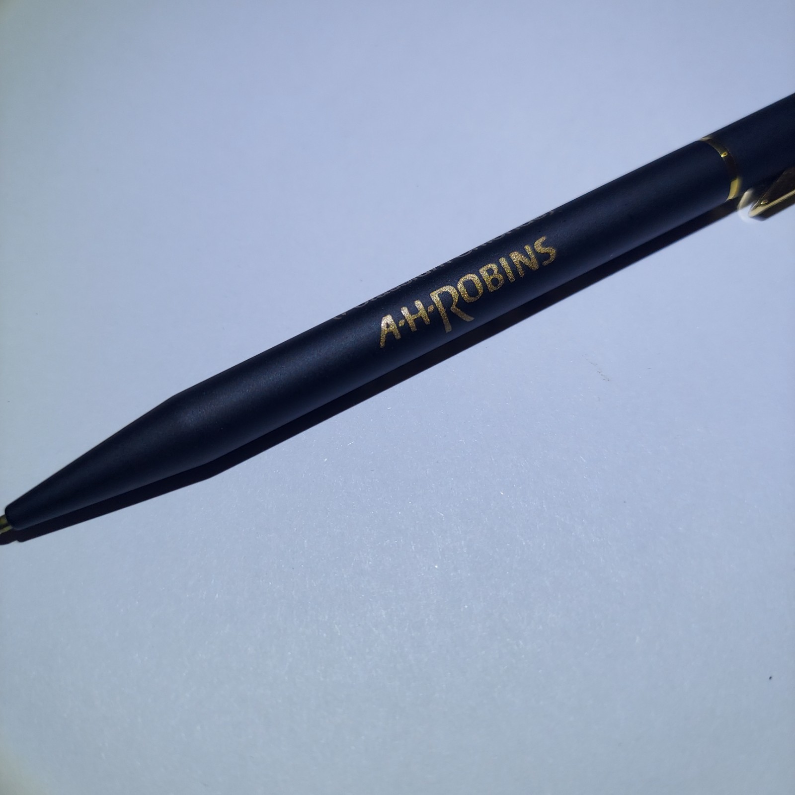 Vintage Chromatic Pen Black Gold Trim Pharmaceutical Advertising GUC Micro K 10