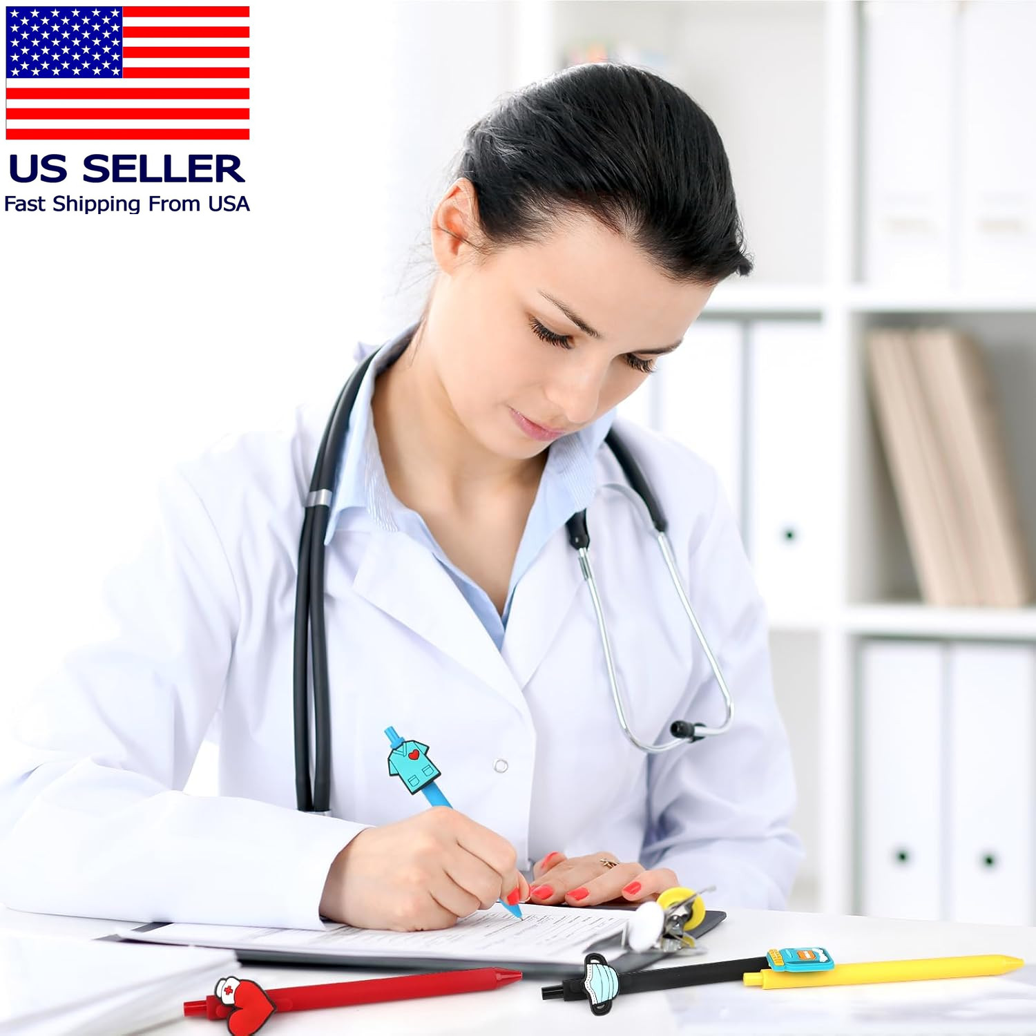 10Pcs Nurse Pens Cute Nursing Ballpoint Pens Funny Nurses Nursing Student Worker