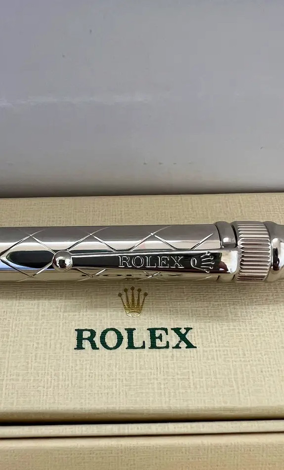ROLEX VIP Silver Ballpoint Pen w/ Box Rare Executive Collectible Luxury