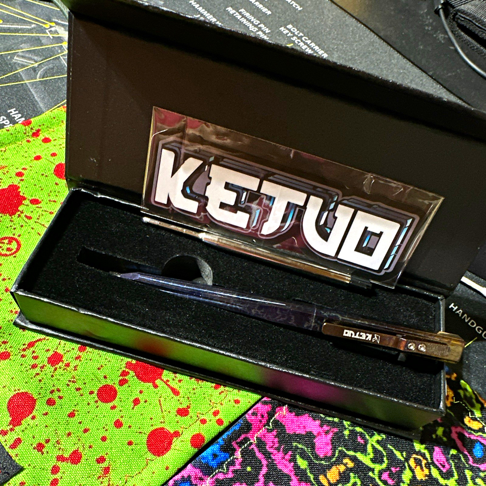 KETUO Arch Bolt Action Titanium Alloy Ballpoint Pen, Black Ink, G2 Refill