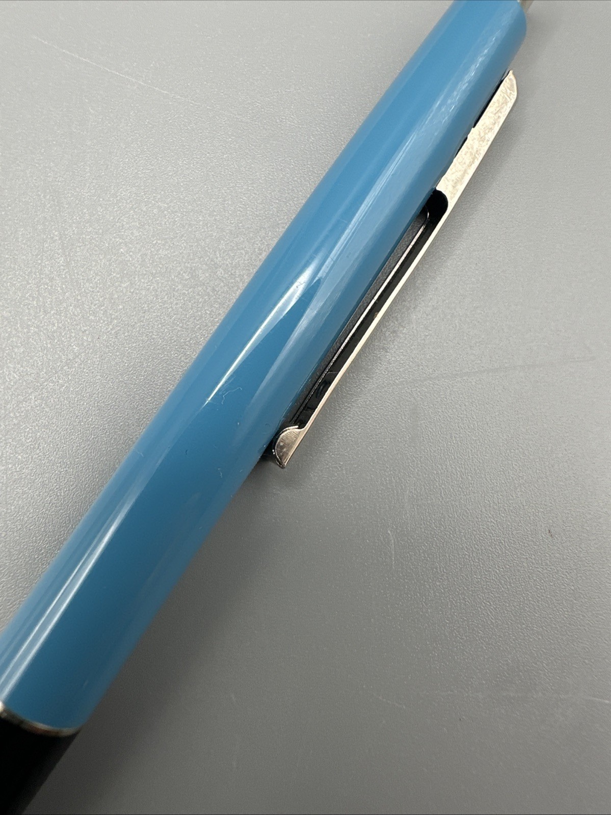 VTG Paper Mate Powerpoint Ball Pen Turquoise Black Double Heart Tu Tone 1328
