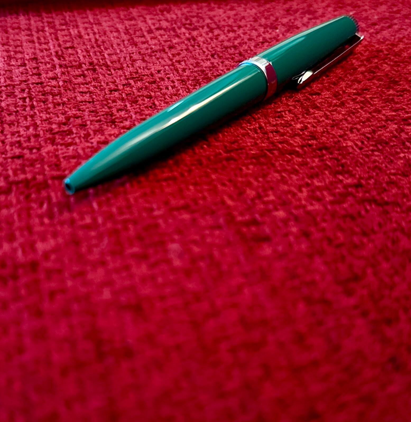 Rolex Emerald Green Twist Ballpoint Pen + Pen Pouch | Promotion VIP Gift