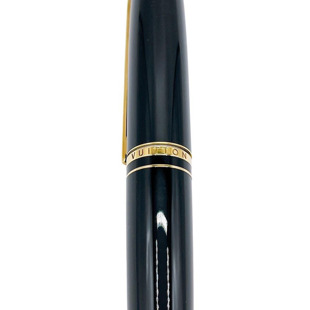 Louis Vuitton N72702 Black Gold Ballpoint Pen Unisex Luxury Writing Instrument