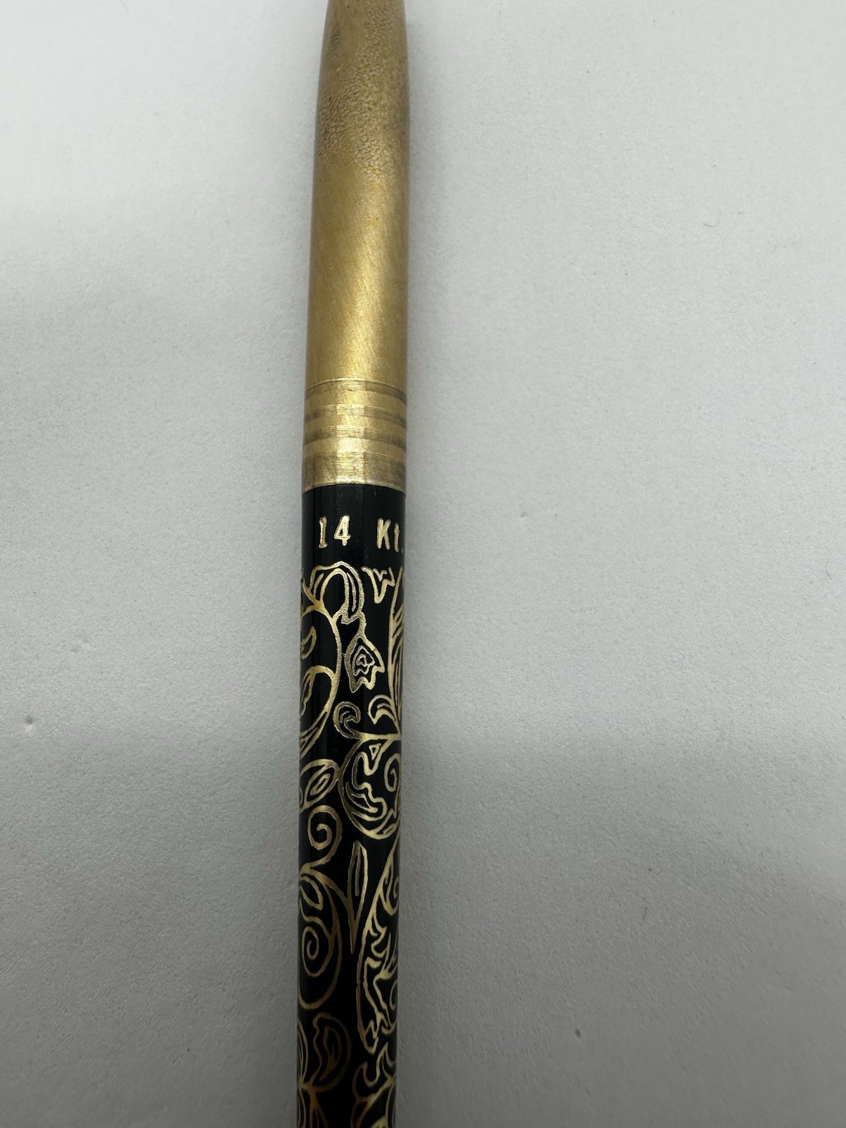 Vintage Arpege Perfumed Writing Pen Set 14 KT Gold Filigree with Case