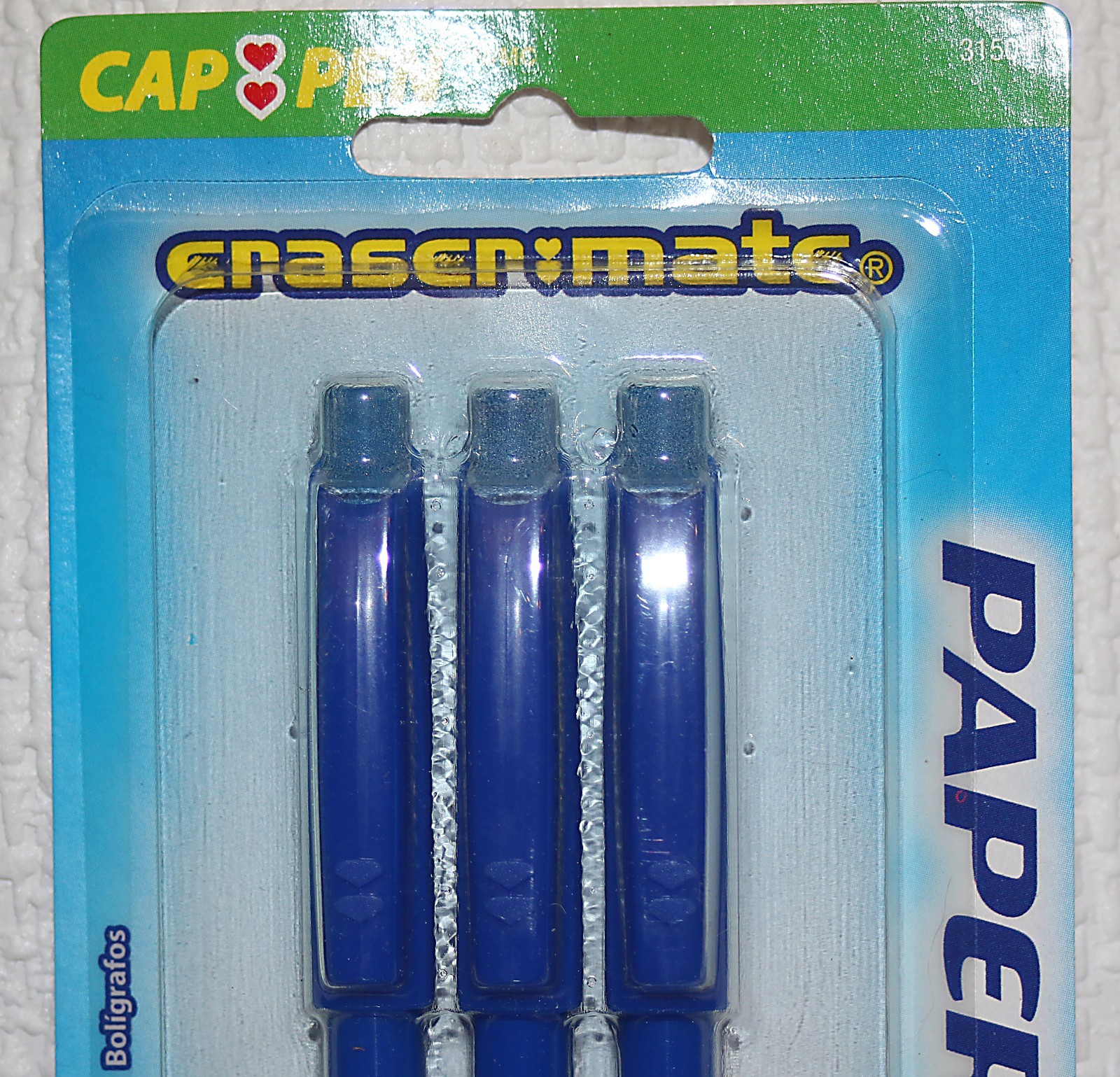PAPER MATE Vintage Eraser Mate Blue Medium Pens 3 Pack