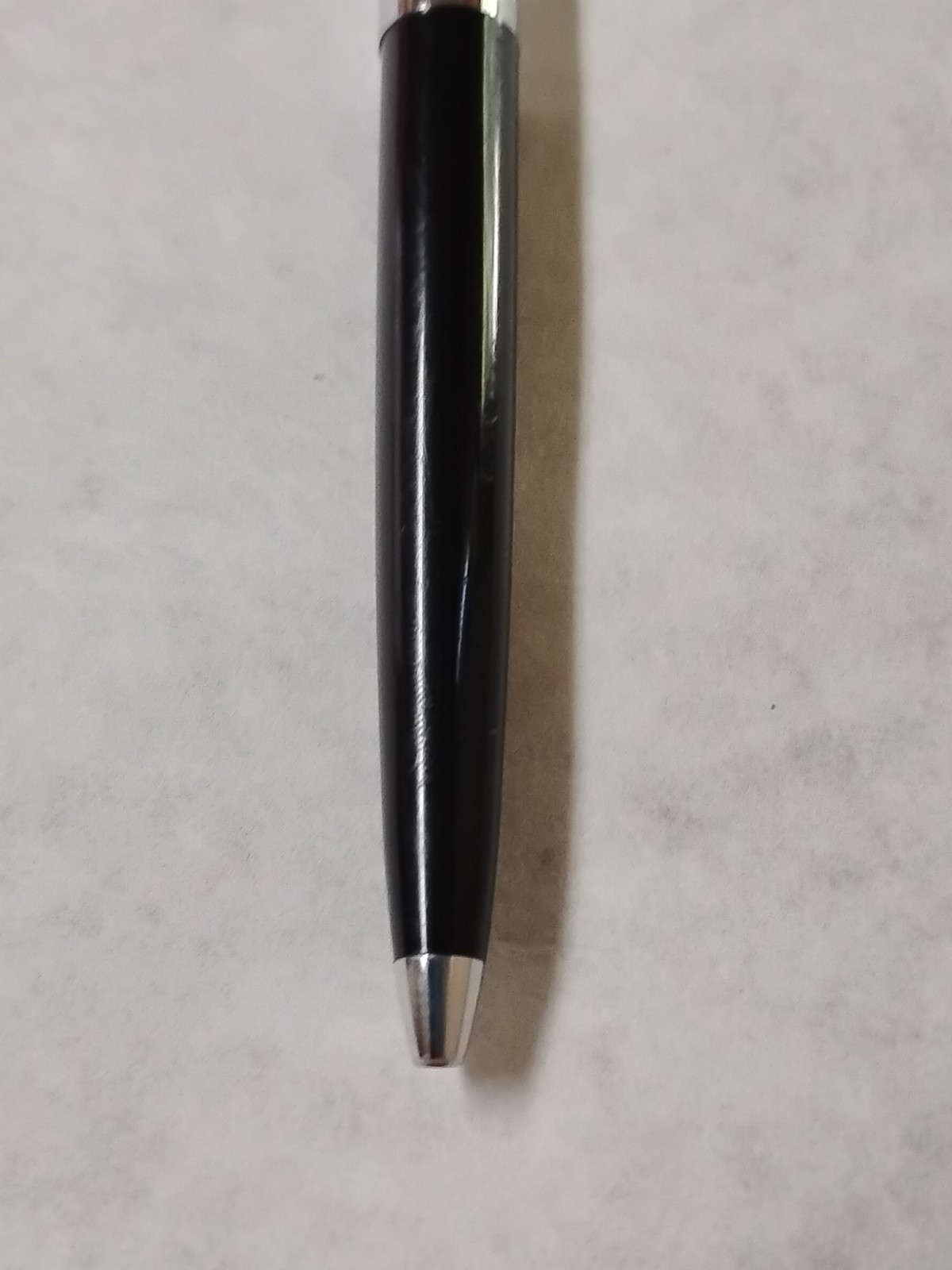 Vintage Paper Mate Double Heart Ballpoint Pen Black Silver Black Ink Tested #F1