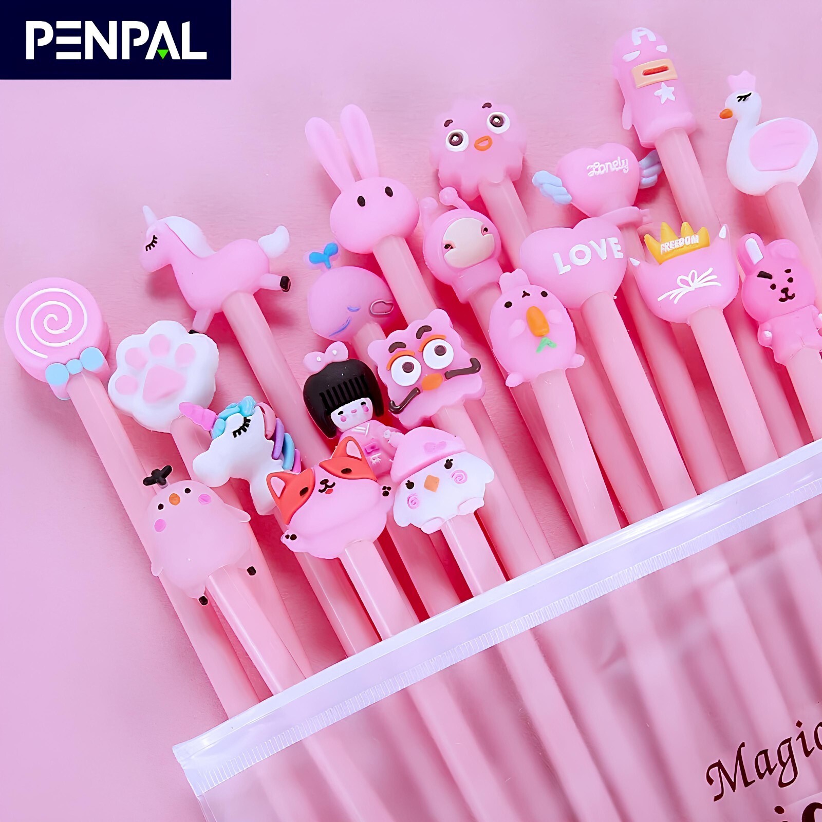5 Pcs/Cartoon Color Gel Pen Set 0.5mm Black Ink School Office Stationery(random)