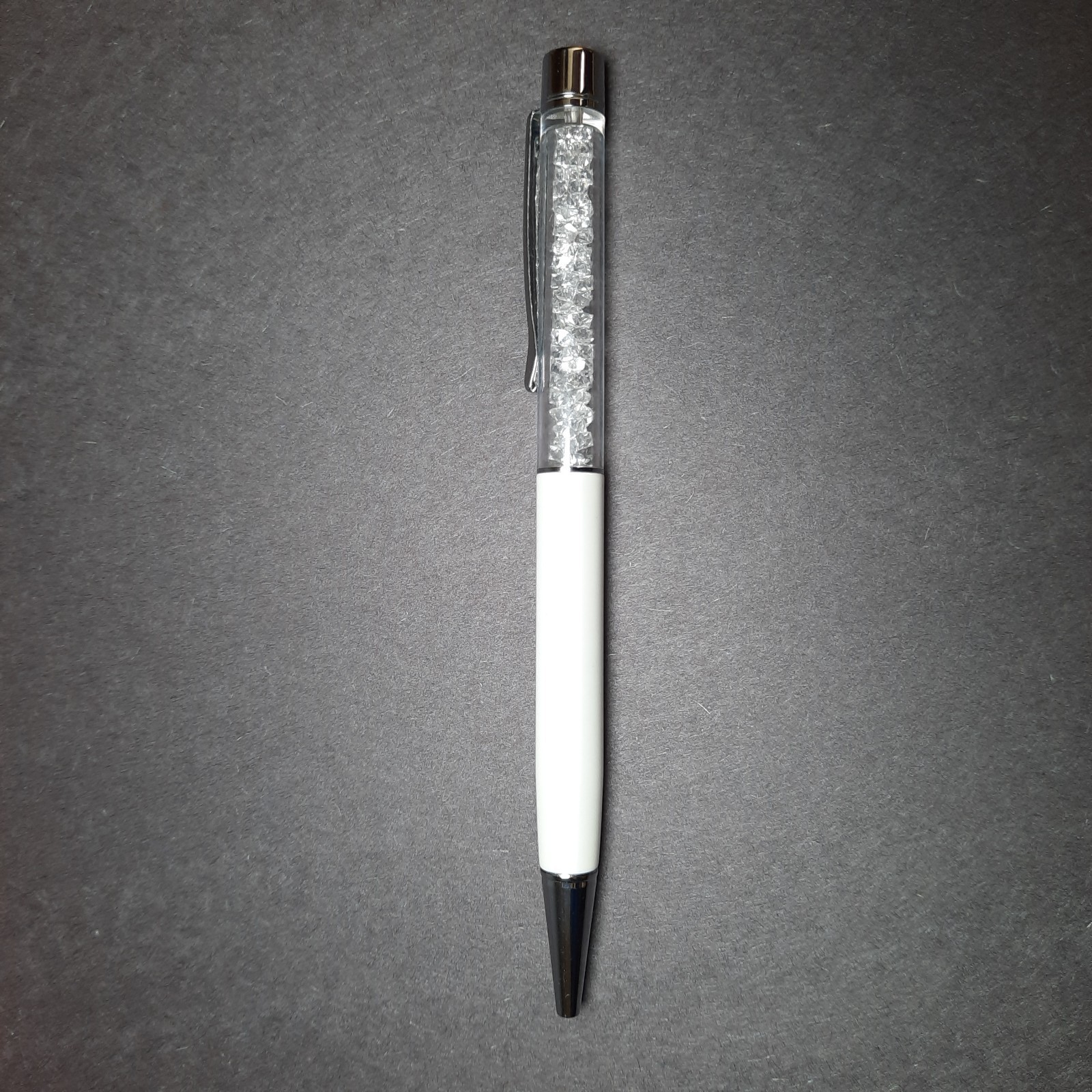 Swarovski Crystalline Ballpoint Pen White & Silver Black Ink