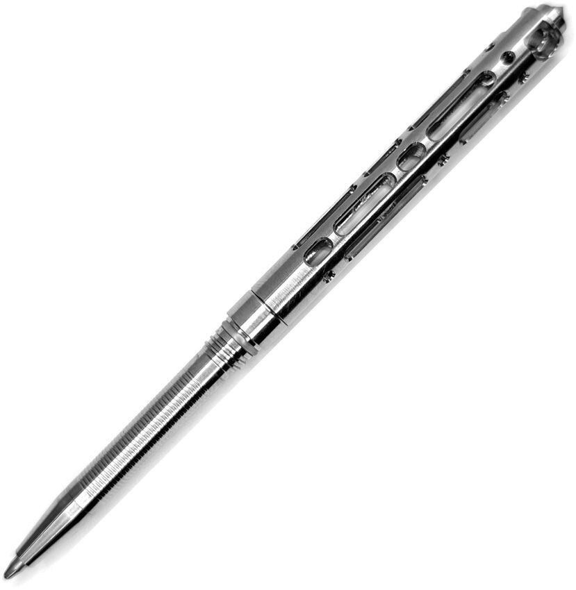 Ketuo Tactical Pen Gray Titanium With Spare Cartridges Glass Breaker Keyring