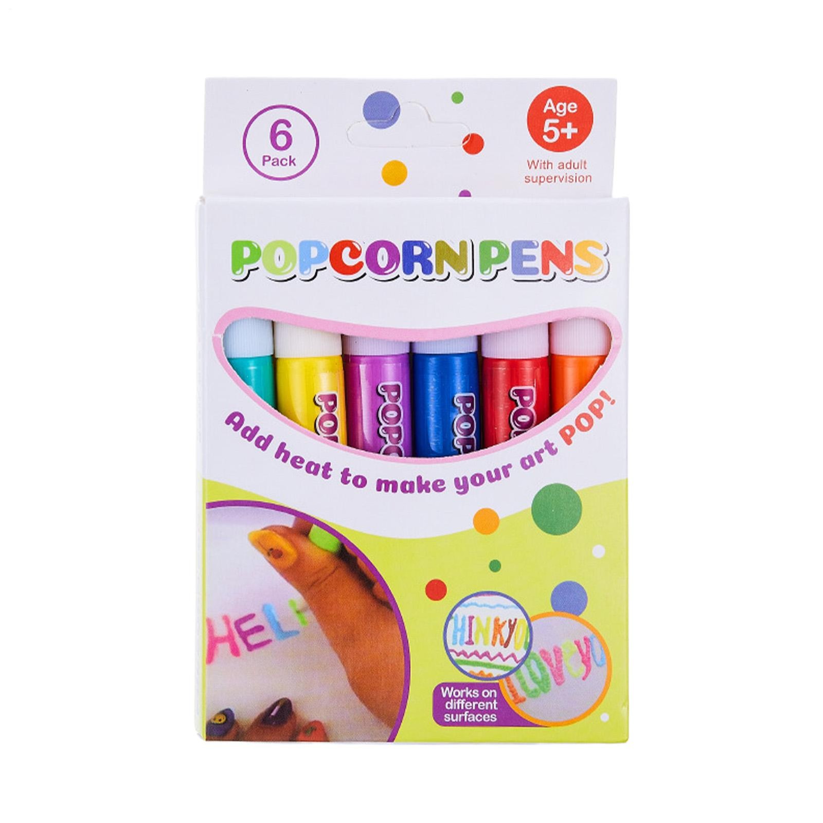 6-12 Sticks Bubble Pen Set 3D Colorful Handmade Heat Activated Painting Markers