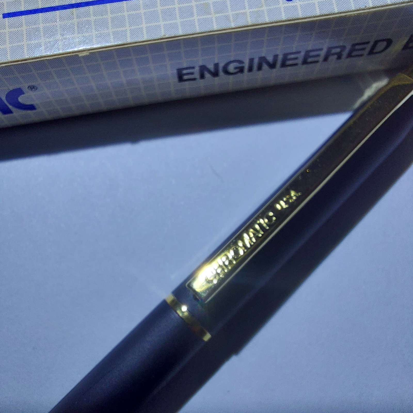 Vintage Chromatic Pen Black Gold Trim Pharmaceutical Advertising GUC Micro K 10
