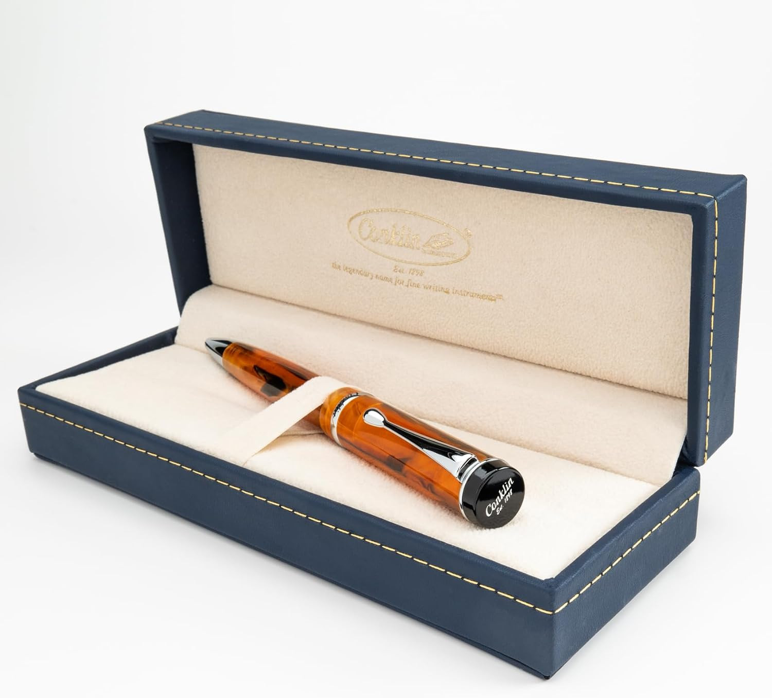 Duragraph Ballpoint Pen in Amber – Luxury Writing Instrument with Warm Amber Fin
