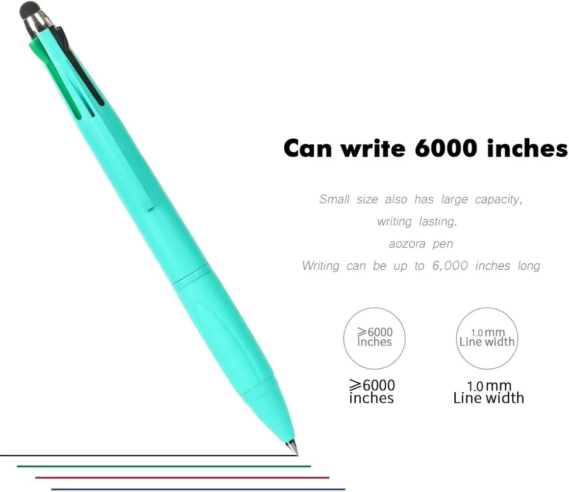Multicolor Pen in One Multi Color Pens with Stylus Tip 4 Color Pen Nurse Accesso