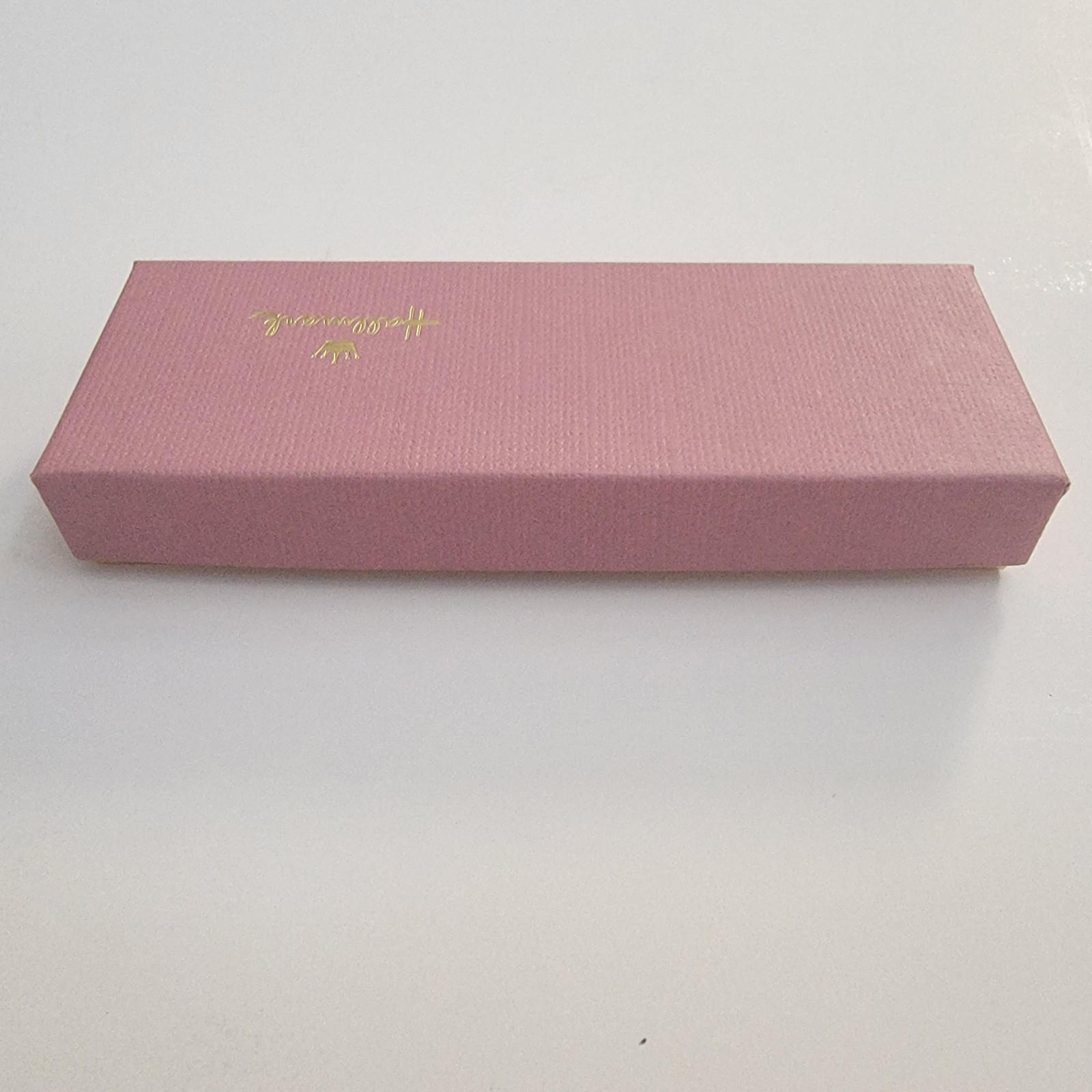 Vintage Hallmark Enamel Mauve Floral Ball Point Pen 1700WP2511 Box Made In USA