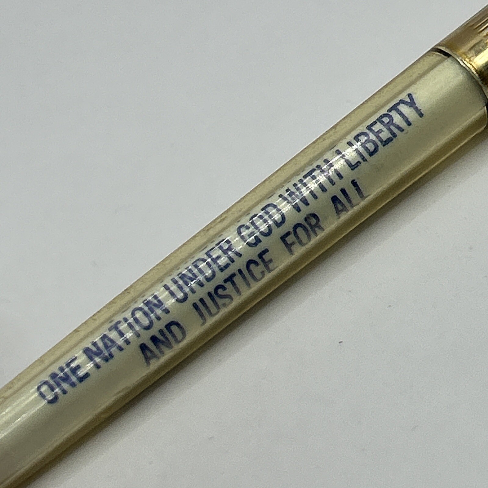 VTG c1960s Ballpoint Pen UNITED STATES PLEDGE OF ALLEGIANCE Patriotic Flag