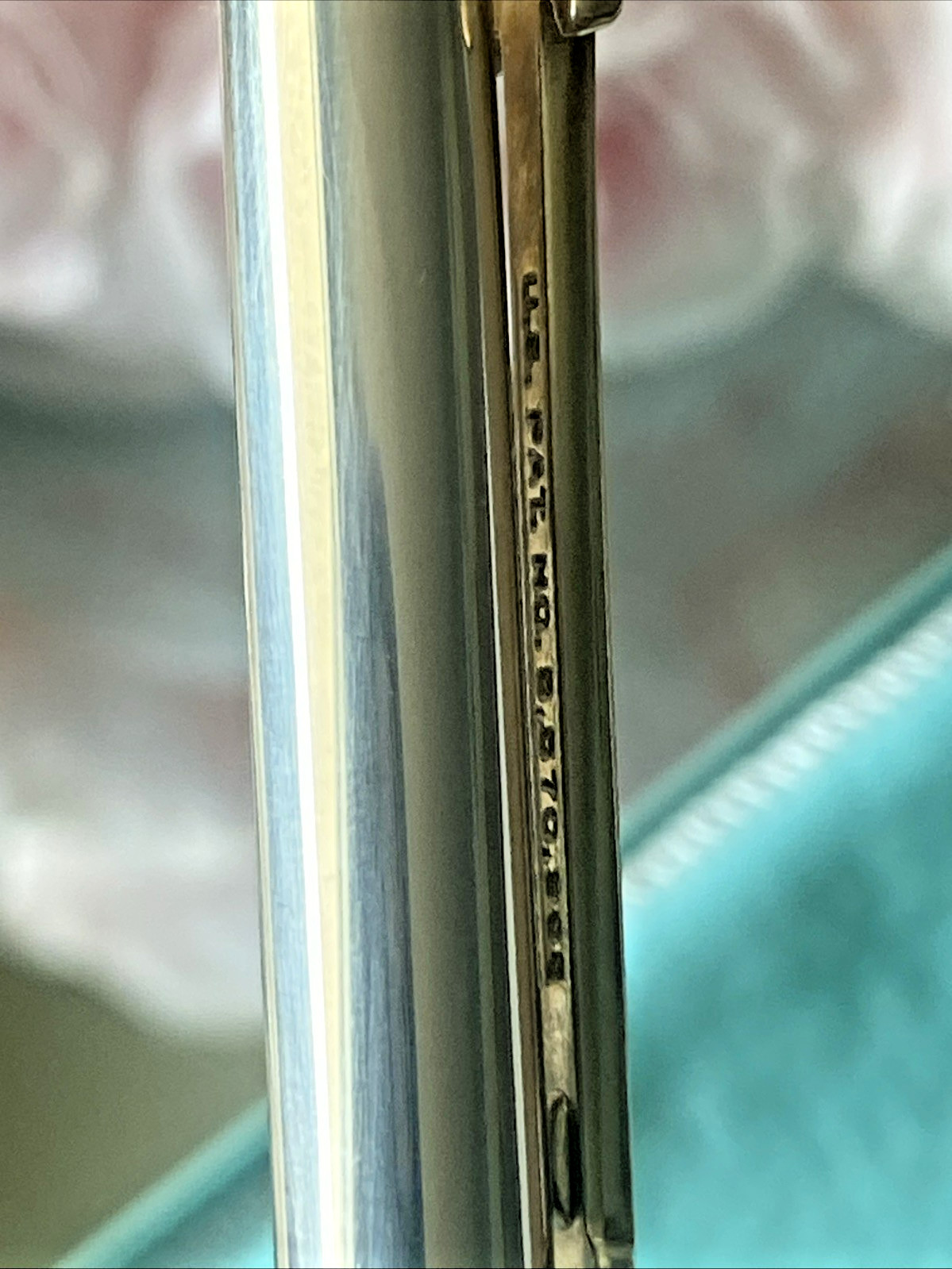 Vtg Tiffany & Co. Sterling Silver 925 T Clip Ballpoint Pen Black Ink Pouch & Box