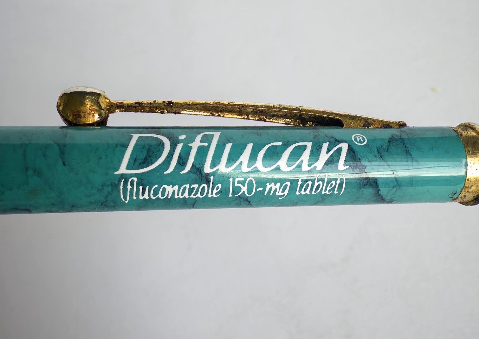 Vintage Diflucan Fluconazole 150 Mg Tablet Promo Pen Teal Gold Trim Pharma