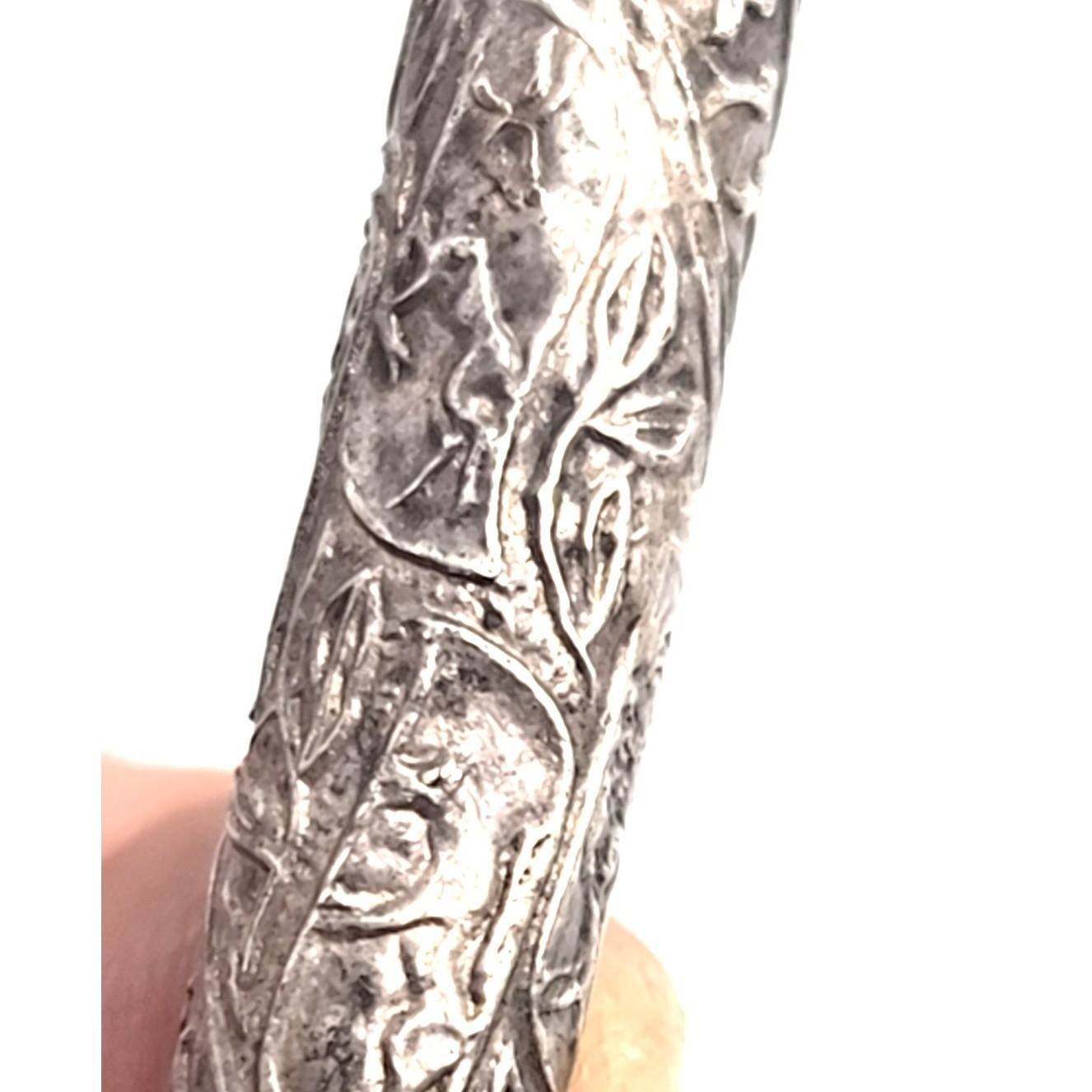 Vintage Globus Tribes of Israel Bazalel Work Pen Menorah Silver Ballpoint