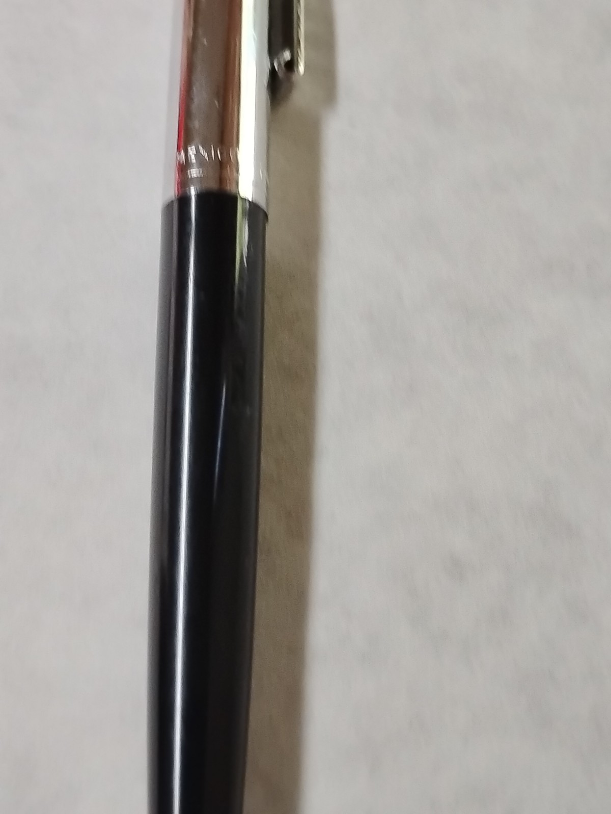 Vintage Paper Mate Double Heart Ballpoint Pen Black Silver Black Ink Tested #F1