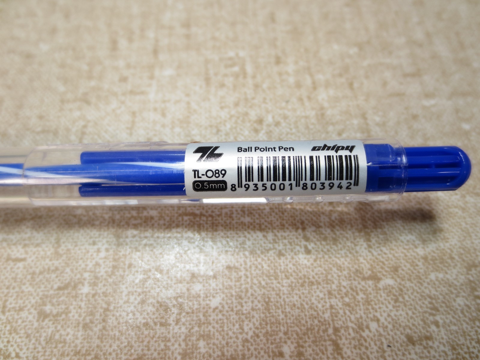 Thien Long TL-089 Retractable Ballpoint Pen 0.5mm tip Blue Writing 10Pcs Chipy