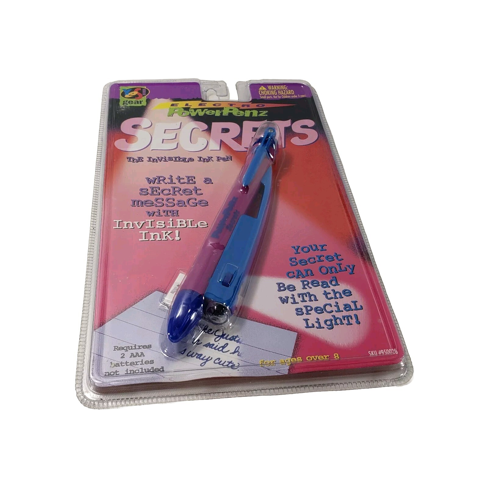 POWERPENZ ELECTRO TOP SECRET Spy Pen 1996 Yes Gear Blue Purple Pink Vintage Rare